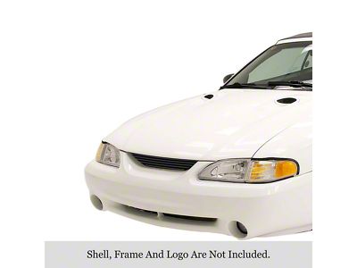 Stainless Steel Billet Upper Grille; Black (94-98 Mustang)