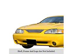 Stainless Steel Billet Upper Grille; Black (94-98 Mustang)