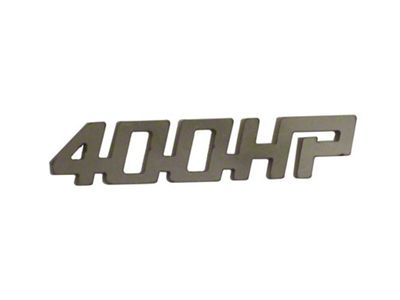 Stainless Steel Emblem; 400 HP (Universal; Some Adaptation May Be Required)