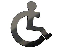 Stainless Steel Emblem; Handicap Symbol (Universal; Some Adaptation May Be Required)
