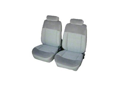 Standard Front Bucket and Rear Bench Seat Upholstery Kit; Encore Velour Cloth and Vinyl Trim (83-93 Mustang Coupe)