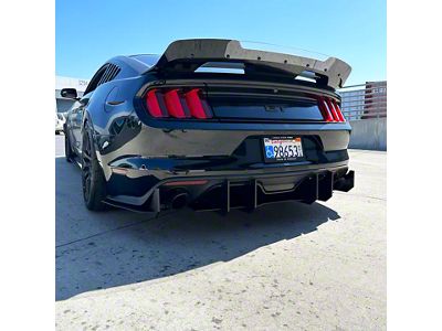 Stealth Diffuser; Full 3-Piece (15-17 Mustang GT Premium, EcoBoost Premium)