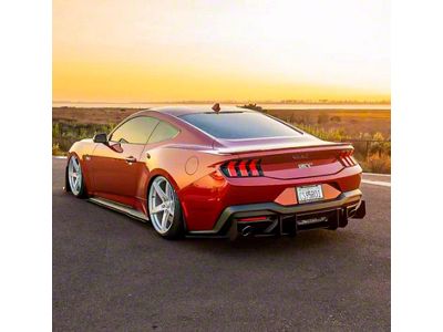 Stealth Diffuser; Full 3-Piece (2024 Mustang GT w/o Active Exhaust, EcoBoost w/o Active Exhaust