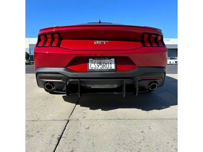 Stealth Diffuser; Main Center; Black (24-25 Mustang GT w/o Active Exhaust, EcoBoost w/o Active Exhaust