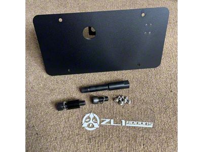Stealth License Plate Holder with Shaft (2024 Mustang GT w/ Performance Pack, Dark Horse)