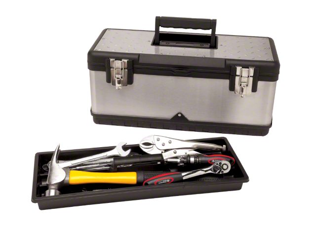 Steel Tool Box with Tool Tray; 20-Inch Wide
