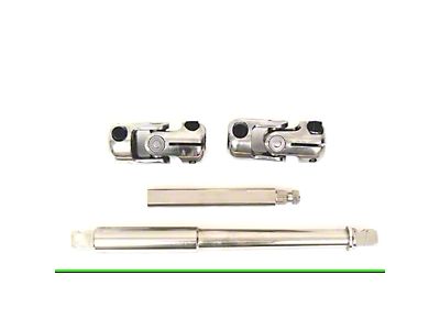 Mustang II Manual Rack 22 Steering Shaft Kit + Heim Joint & 3 U-Joints Combo