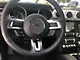 Steering Wheel Center Badge Accent Trim; Raw Carbon Fiber (15-23 Mustang)