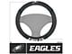 Steering Wheel Cover with Philadelphia Eagles Logo; Black (Universal; Some Adaptation May Be Required)