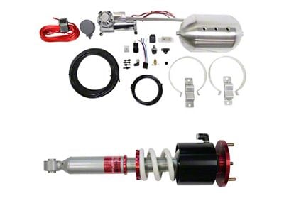 StreetPlus Coil-Over Kit with Front Air Cups and Silver Control System (05-14 Mustang)