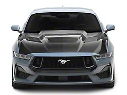 Super Snake Style Hood; Carbon Fiber (24-26 Mustang)