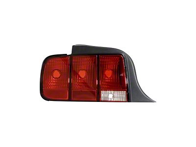 CAPA Replacement Tail Light; Chrome Housing; Red/Clear Lens; Driver Side (05-09 Mustang)