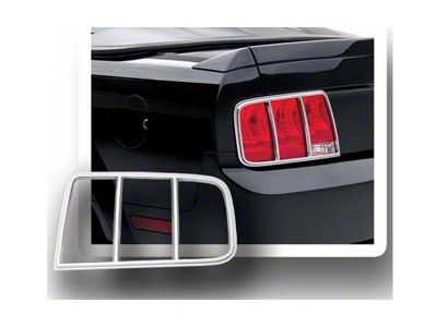 Tail Light Bezels; Chrome (05-09 Mustang)