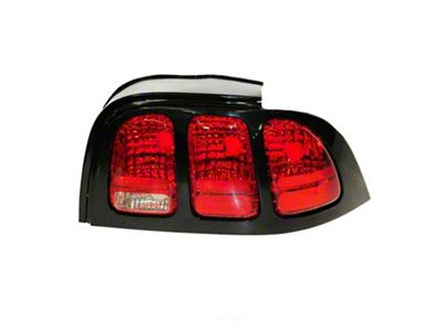 Tail Light; Black Housing; Clear Lens; Passenger Side (96-98 Mustang)