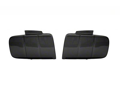 Tail Light Covers with Rear Black Out Panel; Smoked (05-09 Mustang)