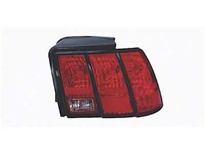 CAPA Replacement Tail Light; Chrome Housing; Red/Clear Lens; Passenger Side (99-04 Mustang, Excluding 99-01 Cobra)