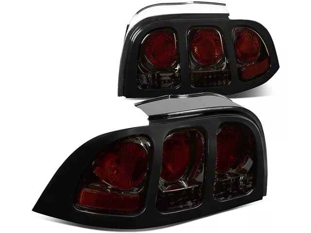 Altezza Style Tail Lights; Chrome Housing; Smoked Lens (94-98 Mustang)