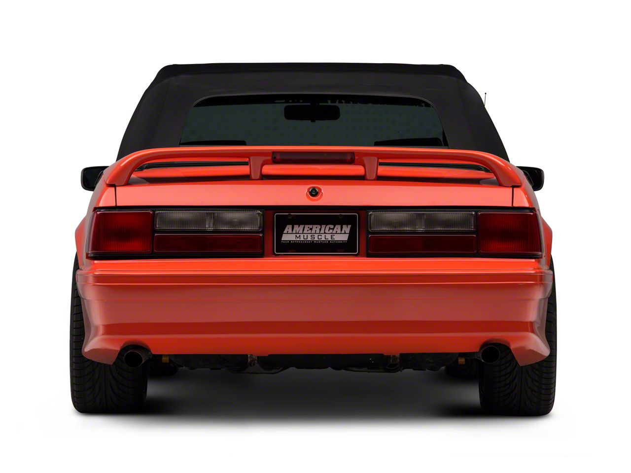 Mustang Stock Replacement Tail Lights; Black Housing; Red