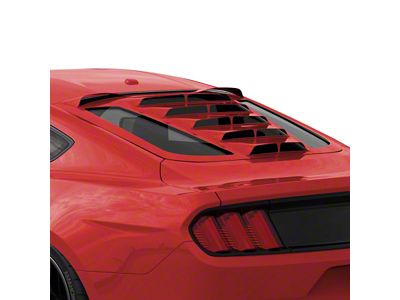 Tekno 1 Rear Window Louvers; Race Red (15-24 Mustang Fastback)