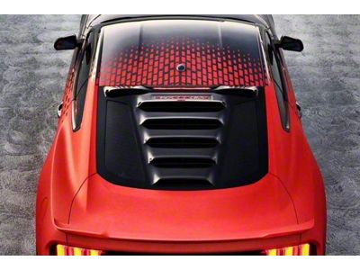 Tekno 1 Rear Window Louvers; Rapid Red (15-25 Mustang Fastback)