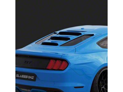 Tekno 2 Rear Window Louvers; Race Red (15-24 Mustang Fastback)