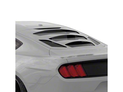 Tekno 3 Rear Window Louvers; Ingot Silver (15-24 Mustang Fastback)