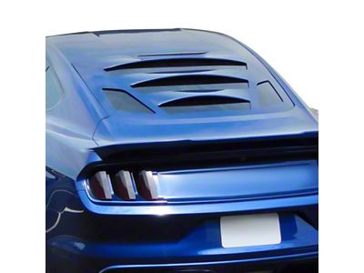 Tekno 3 Rear Window Louvers; Performance Blue (15-24 Mustang Fastback)