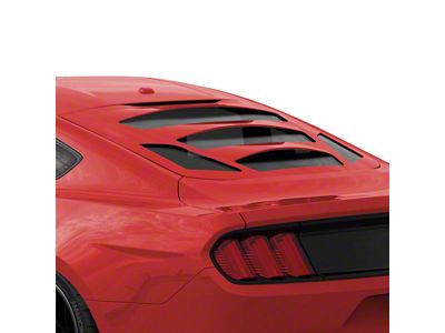 Tekno 3 Rear Window Louvers; Race Red (15-25 Mustang Fastback)
