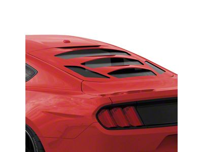Tekno 3 Rear Window Louvers; Race Red (15-24 Mustang Fastback)