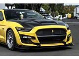 Terminator Style Vented Hood; Carbon Fiber (15-17 Mustang GT, EcoBoost, V6)