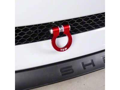 Titanium Tow Hook with Black D-Ring; Front (18-23 Mustang GT; 15-20 Mustang GT350)