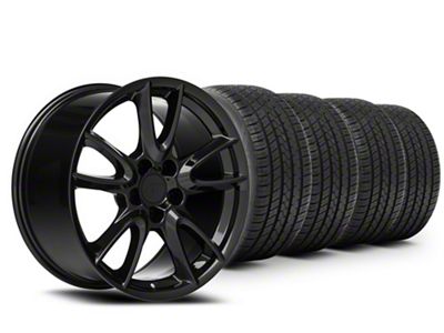19x8.5 Track Pack Style Wheel & Lionhart All-Season LH-Five Tire Package (15-23 Mustang GT, EcoBoost, V6)