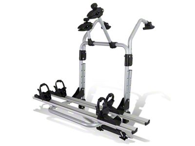 Trunk Mounted Bike Rack; 2-Bike; Silver (Universal; Some Adaptation May Be Required)