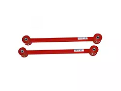 Tubular Rear Lower Control Arms with Polyurethane Bushings; 4130N Chrome Moly; Bright Red (05-14 Mustang)