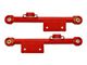 Tubular Rear Lower Control Arms with Polyurethane Bushings; Bright Red (79-98 Mustang)