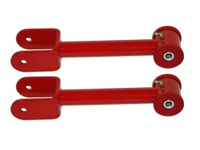 Tubular Rear Upper Control Arms with Polyurethane Bushings; Bright Red (79-04 Mustang, Excluding 99-04 Cobra)
