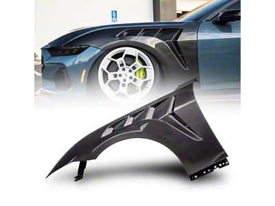 Type-GTD Front Fenders; Carbon Fiber (24-25 Mustang)