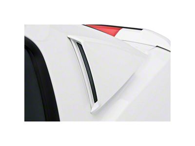 Type II Quarter Window Scoops; Unpainted (10-14 Mustang Coupe)