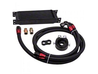 Engine Oil Cooler Kit 19 Row With AN10 Fittings & Filter Adapter - Silver Aluminum Universal Oil Cooler Kit - Foto 2