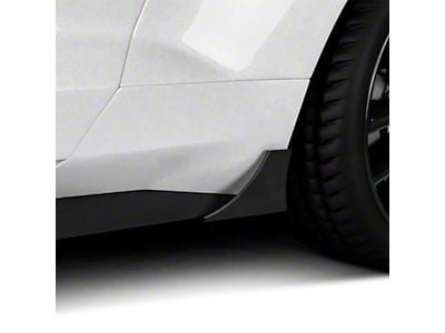 V1R Pro Style Rocker Panel Winglets; Dry Carbon Fiber Vinyl (15-23 Mustang GT, EcoBoost, V6)