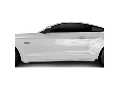 V1R Pro Style Rocker Panel Winglets Set; Dry Carbon Fiber Vinyl (15-23 Mustang GT, EcoBoost, V6)