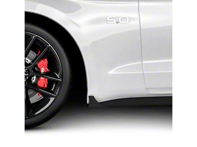 V1R Style Rocker Panel Winglets; Dry Carbon Fiber Vinyl (15-23 Mustang GT, EcoBoost, V6)