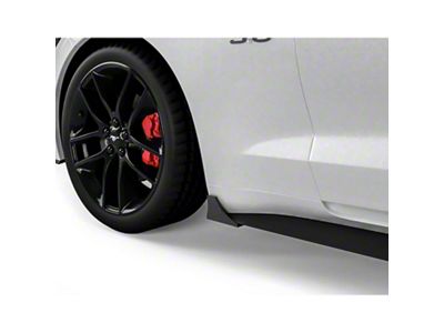 V1R Style Rocker Panel Winglets; Textured Black (15-23 Mustang GT, EcoBoost, V6)