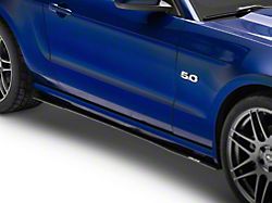 V1R Style Side Skirt Splitters; Gloss Carbon Fiber Vinyl (05-14 Mustang)