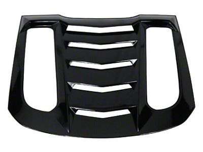 V2 Rear Window Louvers; Matte Black (15-24 Mustang Fastback)