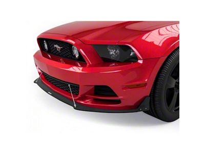 V3R Style Front Chin Splitter; Dry Carbon Fiber Vinyl (10-14 Mustang GT, V6)