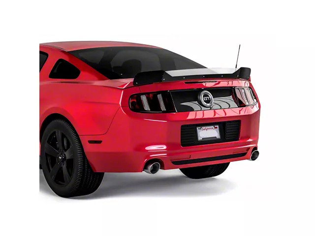 V3R Wicker Bill Rear Spoiler Add-On; Carbon Flash Metallic Vinyl (10-14 Mustang)