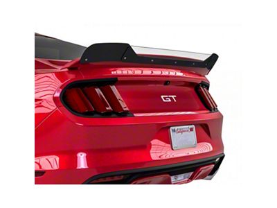 V3R Wicker Bill Rear Spoiler Add-On; Dry Carbon Fiber Vinyl (15-23 Mustang)