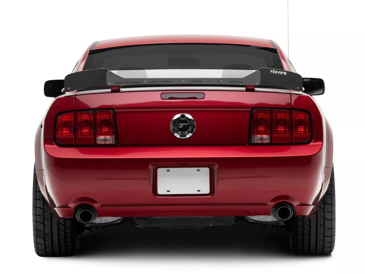 Mustang V3R Wicker Bill Rear Spoiler Add-On; Gloss Black (10