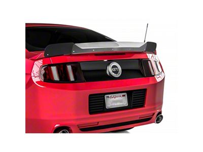 V3R Wicker Bill Rear Spoiler Add-On; Gloss Carbon Fiber Vinyl (10-14 Mustang)